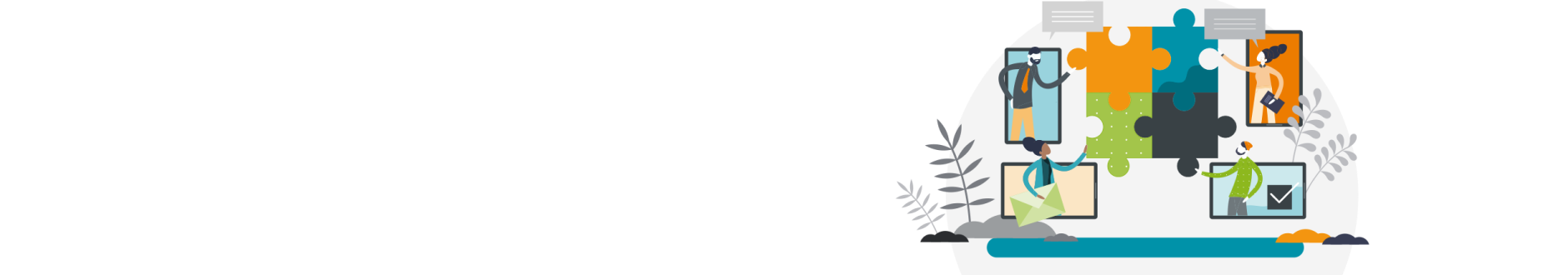 Personnes qui forment un puzzle